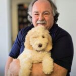 Peter Brown with puppy